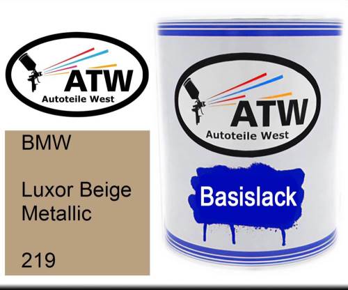 BMW, Luxor Beige Metallic, 219: 1L Lackdose, von ATW Autoteile West.